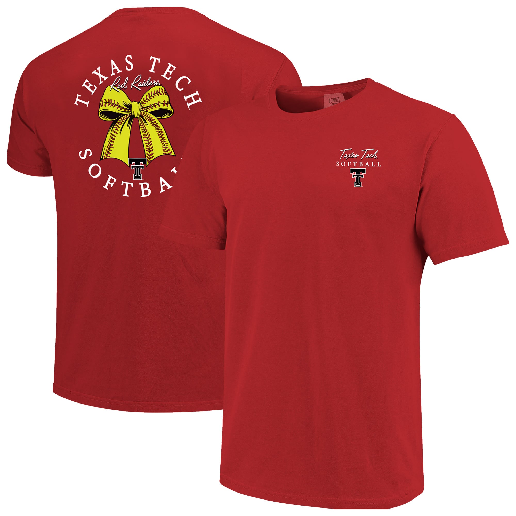 T-shirt à nœud papillon rouge Texas Tech Red Raiders pour femme